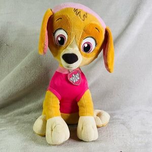 Paw Patrol Syke Plush Sitting 16" Nickelodeon‎ Pink Girl Stuffed Animal Kids